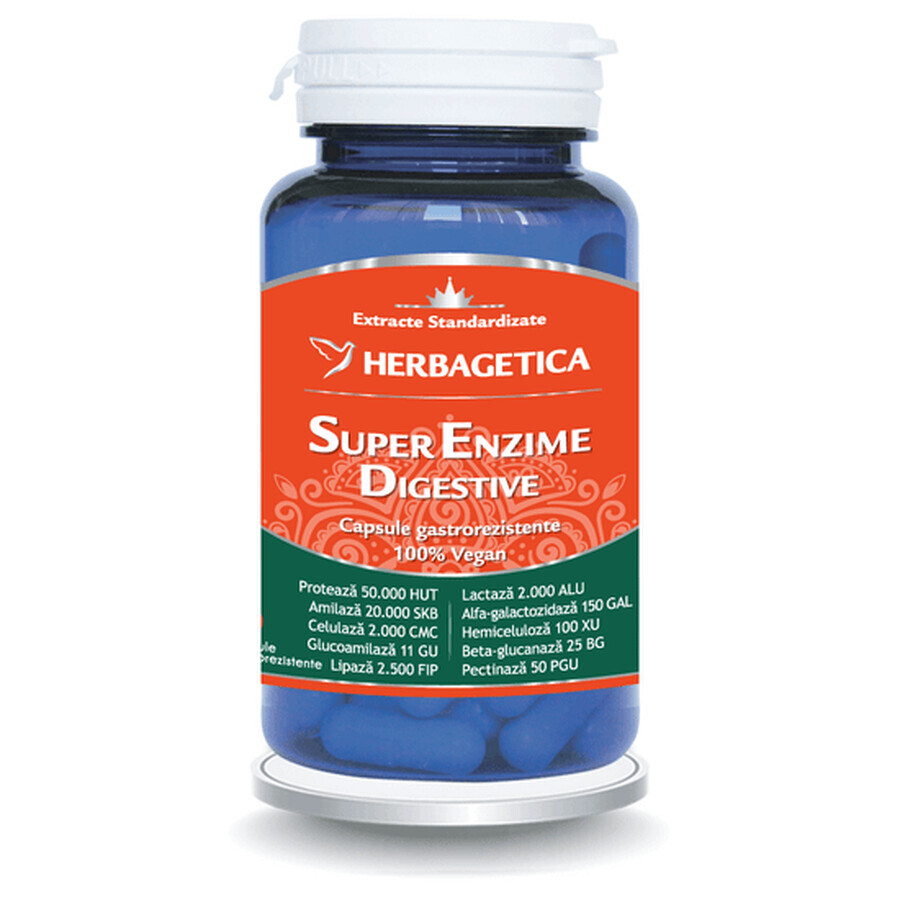 Super Enzyme Digestive, 10 gélules, Herbagetica