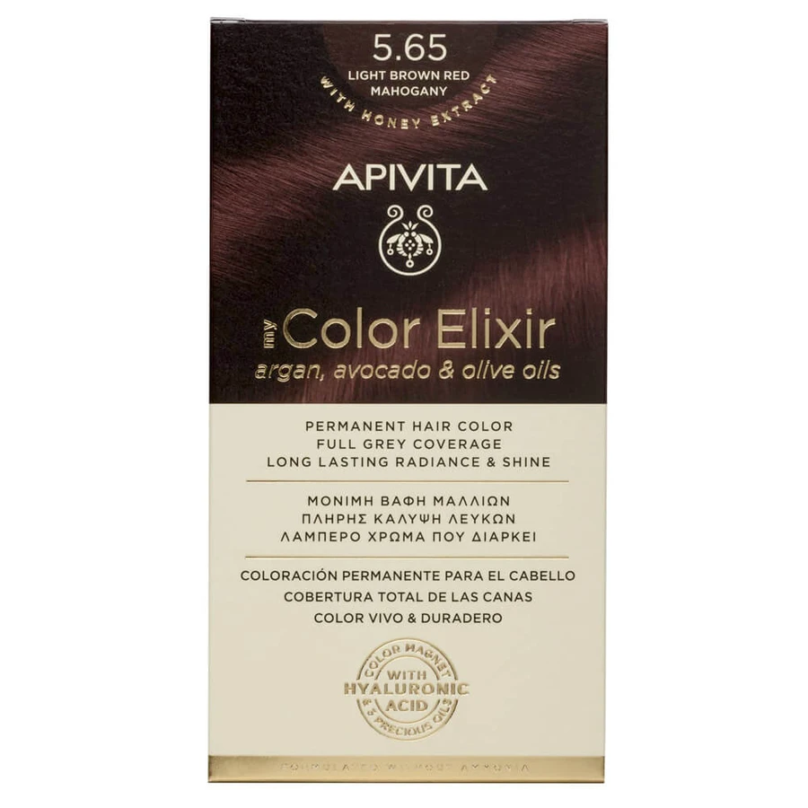 Apivita My Color Elixir Dauerhafte Haarfarbe N5,65 Kastanie hellrot mahagoni