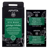 Apivita Express Beauty maseczka pod oczy na czarne kręgi i worki z miłorzębem 2x2ml