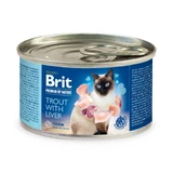 BRIT Premium By Nature, Forelle und Leber, getreidefreies Katzenfeuchtfutter in Dosen, (Pastete), 200g