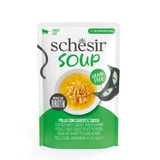 SCHESIR Complementary Soup, Chicken and Pumpkin, sachet of wet food, grain-free, cats, (in soup), 40g
