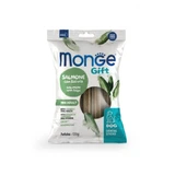 MONGE Gift Mini Dental Sticks, XS-S, Lachs und Salbei, funktioneller getreidefreier Belohnungsbeutel für zahnempfindliche Hunde, 120g