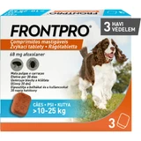 FRONTPRO, external deworming dogs, L(10 - 25kg), chewable tablets, 68mg x 3pcs