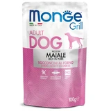 MONGE Grill, XS-XL, Pork, sachet moist dog food, (in own juice), 100g