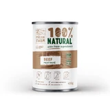 FRESH FARM Smooth, XS-XL, Rundvlees, vochtig hondenvoer in blik, (pate), 400g