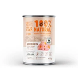 FRESH FARM Goulash, XS-XL, Kip, graanvrij nat hondenvoer in blik, (in soep), 400g
