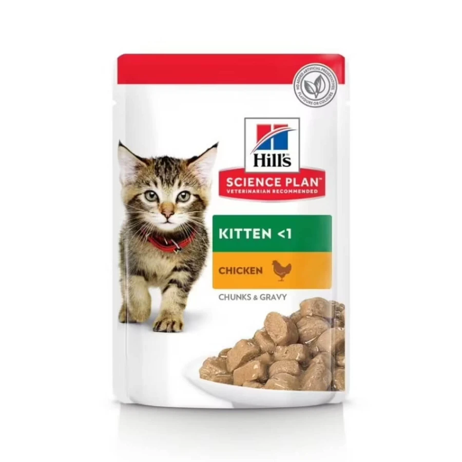 HILL'S SCIENCE PLAN Kitten, Huhn, Sachet Nassfutter für junge Katzen, (in Sauce), 85g