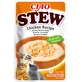 INABA Ciao Stew, Pollo, sobre de comida húmeda para gatos sin cereales, (en salsa), 40g