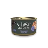 SCHESIR After Dark, Poulet et Canard, nourriture humide en boîte sans céréales pour chats, (en soupe), 80g