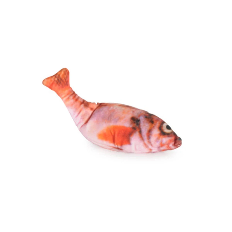 CAMON Fish Model B met USB, interactief kattenspeeltje, slim, textiel, veelkleurig, 1 stuk