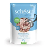 SCHESIR Complete Nutrition, Tuna and Sea Bass, sachet wet cat food, (in aspic), 85g