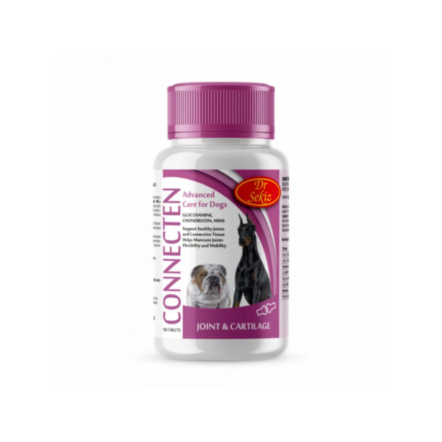DR. SEKIZ Connecten, XS-XL, suplemento del sistema articular para perros, frasco, 100 comprimidos