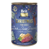 BRIT Christmas Monoprotein, XS-XL, Eend en Zoete Aardappel, ingeblikt enkelvoudig eiwit graanvrij natvoer voor honden, (pate), 400g