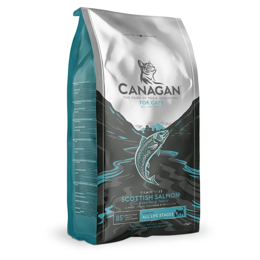 CANAGAN Scottish Salmon, Salmon, grain-free dry food for junior & adult cats, 1.5kg