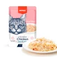 WANPY, Kurczak i krewetki, mokra karma w saszetkach dla kotów (w galarecie), 85g