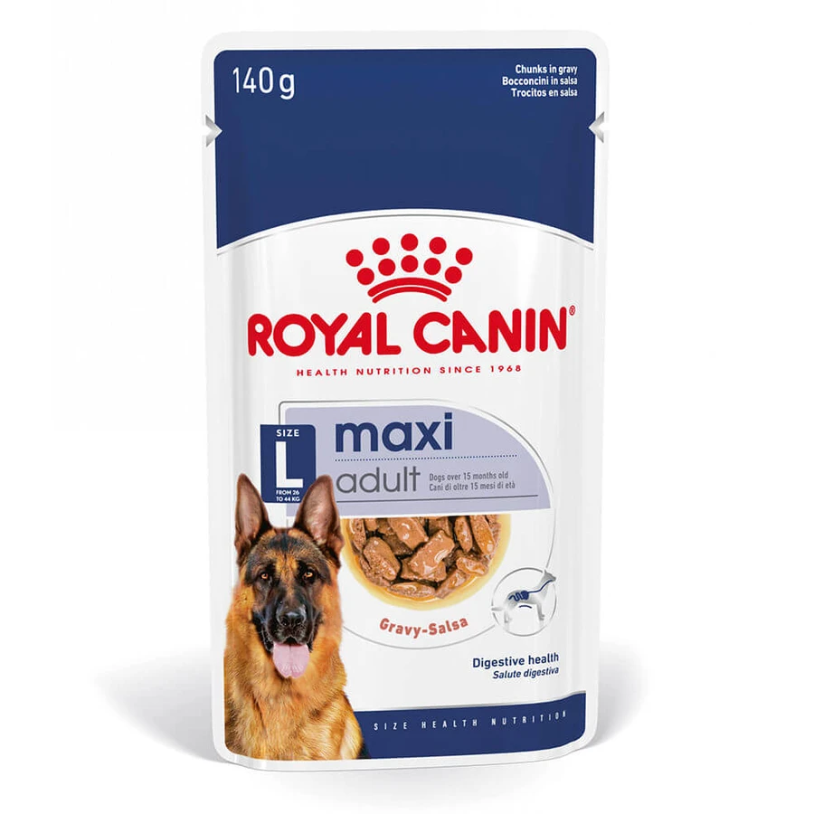 ROYAL CANIN Maxi Adult, Nassfutter für Hunde, (in Sauce), 140g