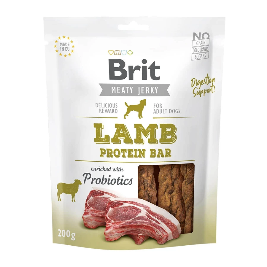 BRIT Jerky Jerky Lamm-Protein-Riegel, Belohnung für Hunde, Honig-Protein-Riegel, 200g
