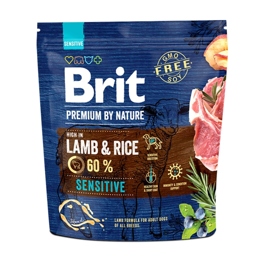 BRIT Premium By Nature Sensitive, Lamb, dry food for dogs with digestive sensitivities, 1kg