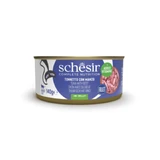 SCHESIR, thon et bœuf, nourriture humide en conserve pour chats, (en aspic), 140g