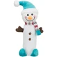 TRIXIE Bonhomme de neige de Noël avec Bonhomme de neige, peluche chien XS-XL, activités physiques, polyester, blanc et bleu, 38cm