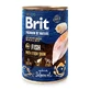 BRIT Premium by Nature, XS-XL, Vis en Vishuid, graanvrij natvoer in blik voor honden, (op eigen sap), 800g