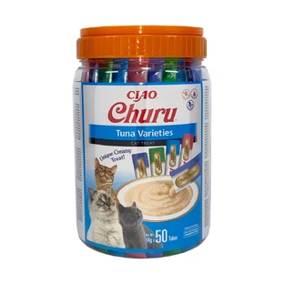 INABA Churu Varieties, Thunfisch, Eimer, getreidefreie Belohnung Tube Katzen, (Püree), 700g