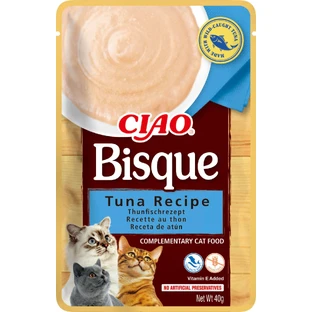 INABA Ciao Bisque, Thunfisch, Beutel getreidefreies Nassfutter für Katzen, (Püree), 40g