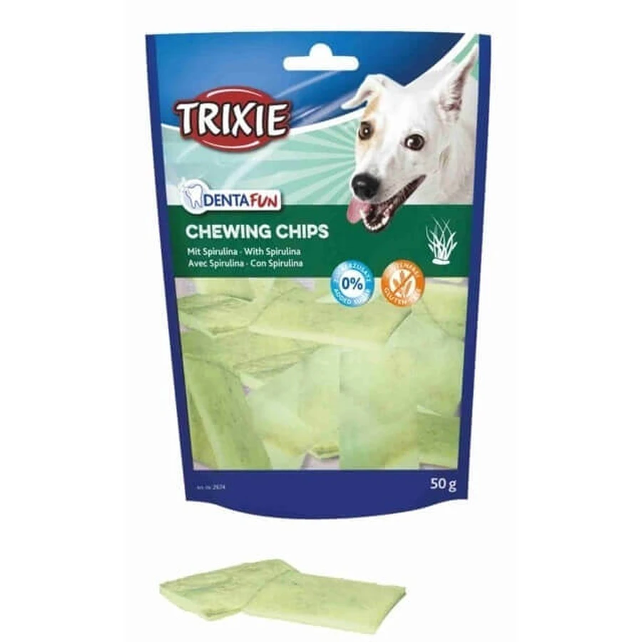 Recompense Caine Denta Fun Chips cu Spirulina 50 g