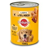 PEDIGREE, XS-XL, Kip en Wortel, nat hondenvoer in blik, (in aspic), 1200g