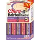 INABA Churu Churu Hairball Control Varieties, Huhn und Thunfisch, getreidefreie Katzenbelohnungsbox, Hairball Control, (Püree), 280g