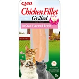 INABA Ciao Filete, Pollo y Gambas, comida para gatos sin cereales, (en salsa), 25g