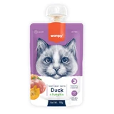 WANPY Tasty Tasty Meat Paste, Duck and Pumpkin, cat reward bag, (puree), 90g