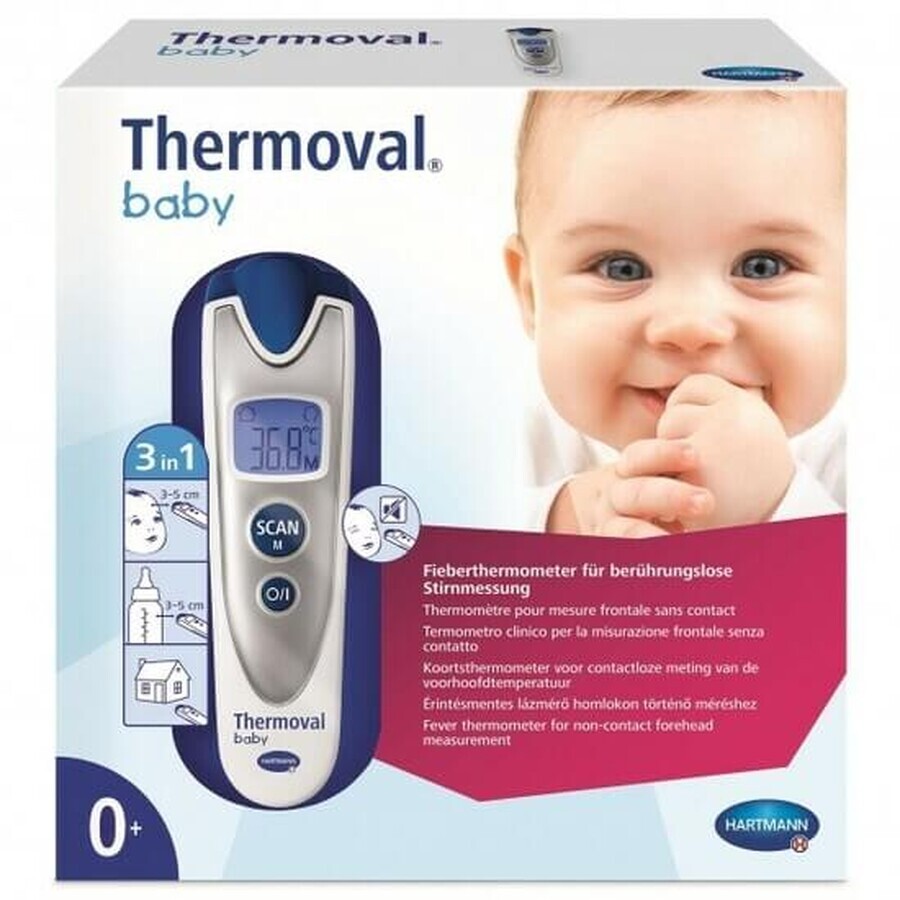 Contactloze thermometer babyvoeligheid Thermoval (925094), Hartmann