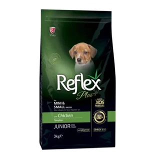 REFLEX Plus Junior Small Breed, XS-S, Huhn, Trockenfutter für junge Hunde, 3kg