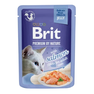 BRIT Premium by Nature Delicate File, Salmon, sachet wet cat food, (in aspic), 85g
