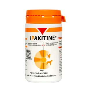 VETOQUINOL Ipakitine, XS-XL, renal system supplement for dogs and cats, bottle, 60g powder
