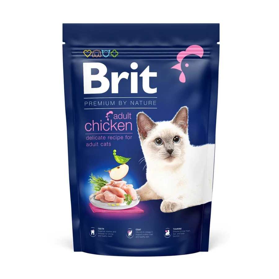 BRIT Premium by Nature, Kurczak, sucha karma dla kotów, 1,5 kg: ceny i cechy