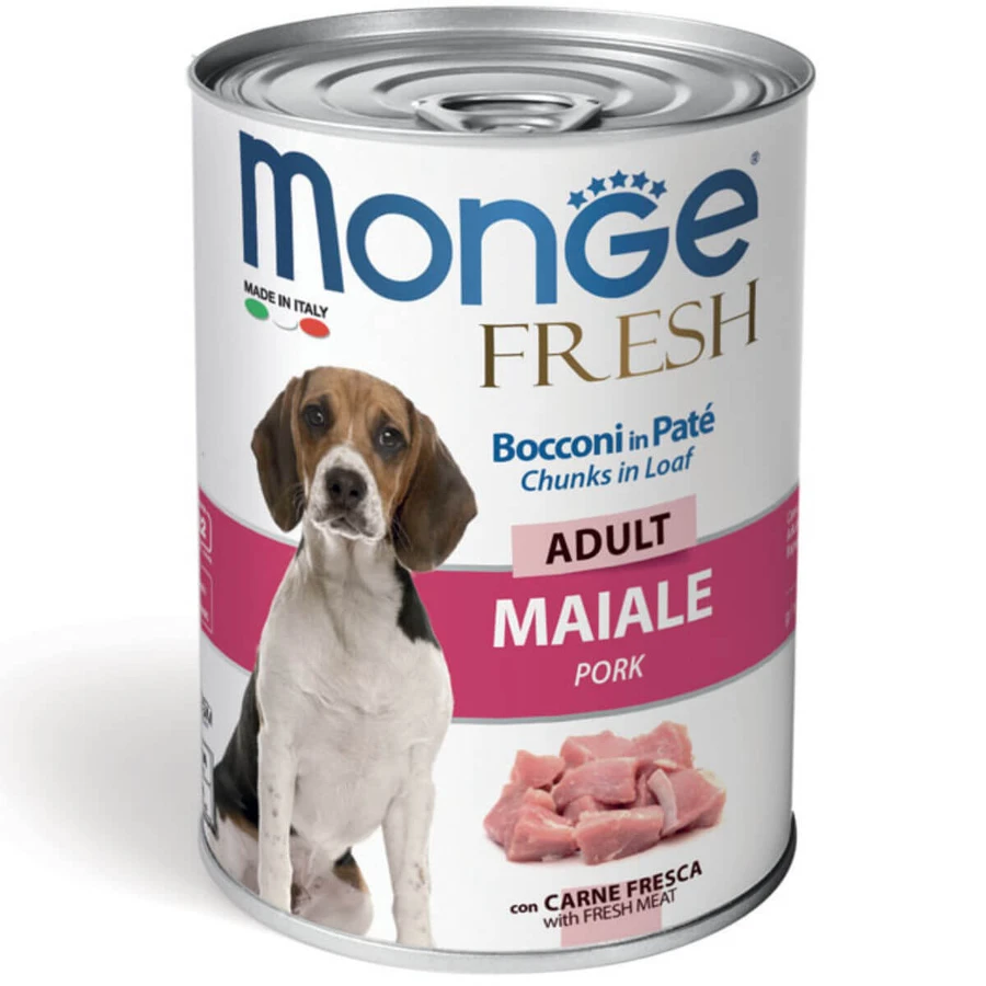 MONGE Fresh, XS-XL, Pork, canned moist dog food, (in own juice), 400g