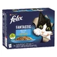 PURINA Felix Fantastic, 4 flavors (Tuna, Salmon, Cod, Cod, Cambula Fish), mixed pack, sachet wet cat food, (in aspic), 85g x 12