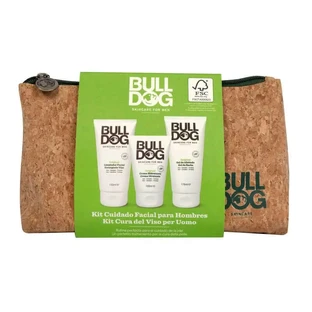 Bulldog Kit Voor Mannen Gezicht + Gel + Vochtinbrengende crème + Toilettas van kurk