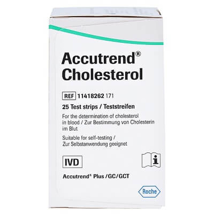 Test de cholestérol Accutrend, 25 pièces, Roche Évaluations