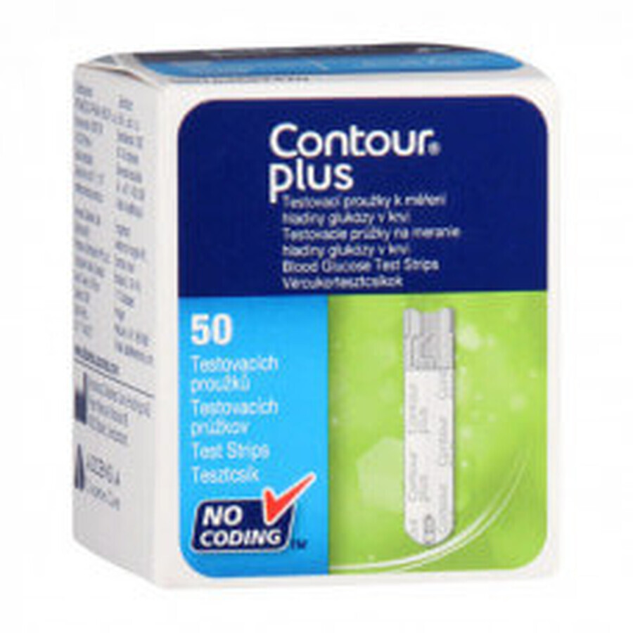 Test del glucosio Contour Plus, 50 pezzi