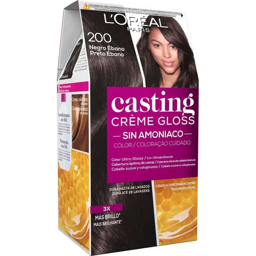 L'Oréal Paris Casting Creme Gloss Color Bath 200 hebanowa czerń: ceny i cechy