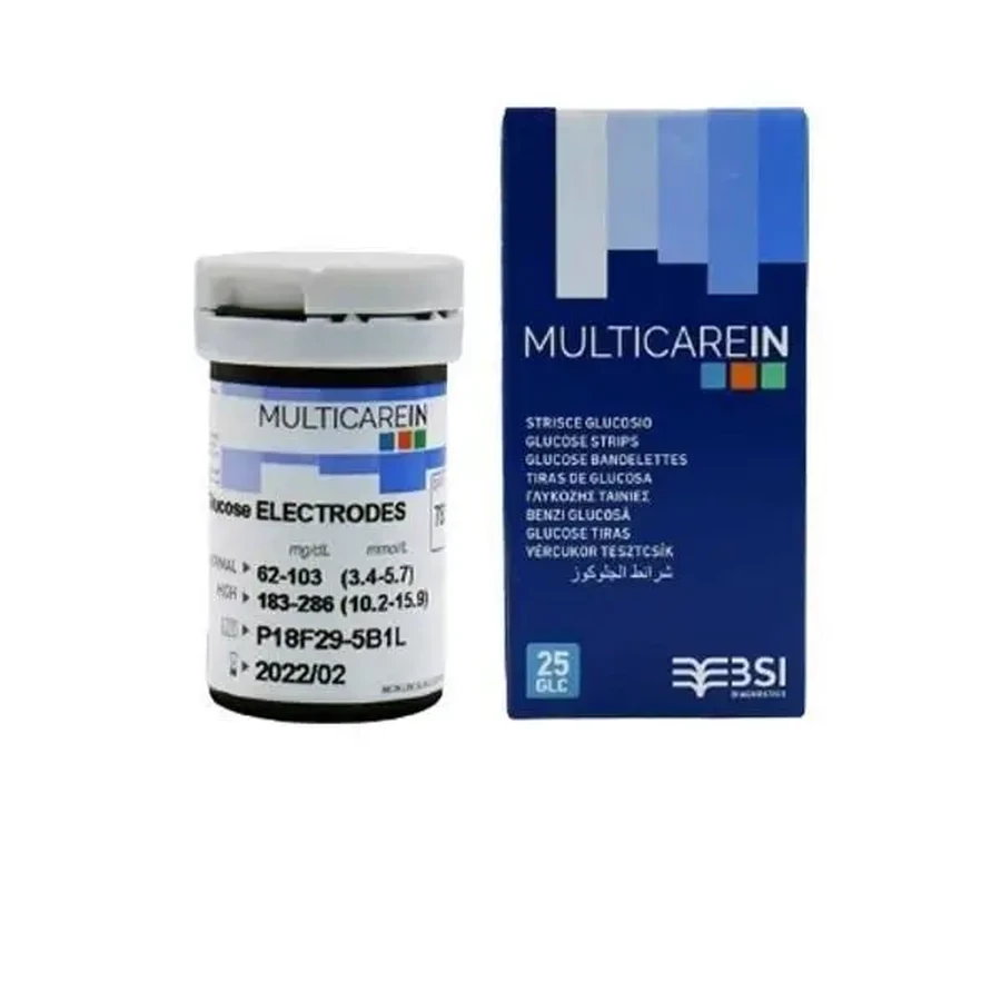 Multicare cholesterolteststrips, 25 stuks, Biochemical System