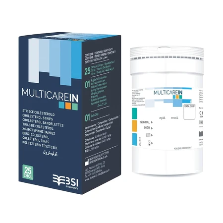 Teste pentru colesterol Multicare, 25 bucǎți, Biochemical System 