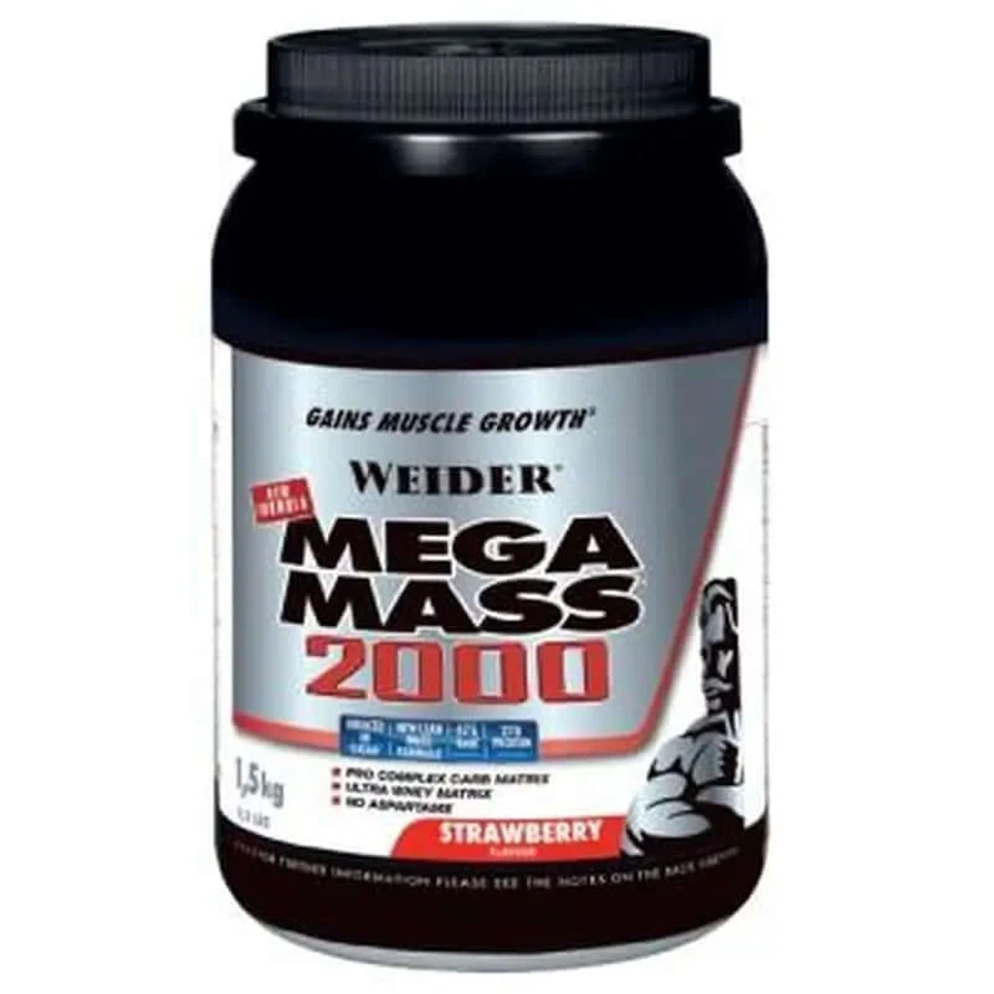 Weider Weider Mega Mass 2000 Aardbei 1,5kg