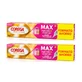 Corega Duplo Max Fixing + Comfort Fixing Cream voor Kunstgebitten, 2 x 70 g