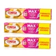 Corega Triplo Max Crema di fissaggio + Comfort per protesi dentarie, 3 x 70 g