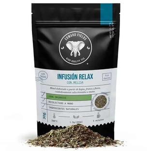 Edward Fields Tea Infusion relaxante à la mélisse biologique en vrac 25 tasses, 30 grammes