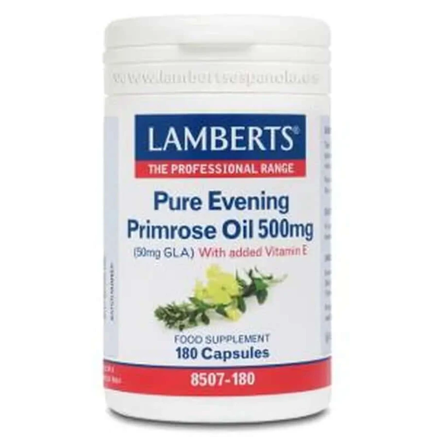 Lamberts Primulaolie 500 Mg. 180 Capsules